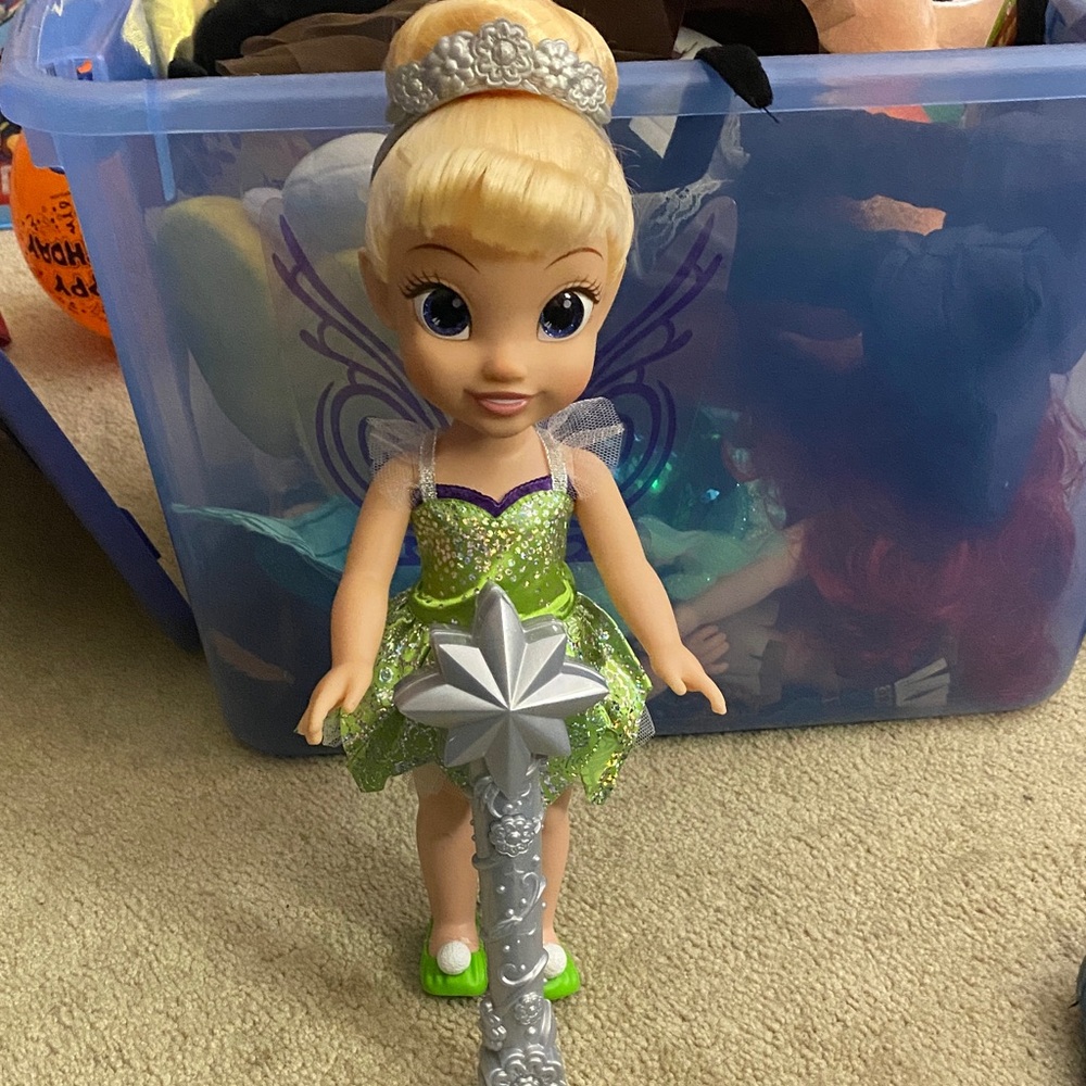 Disney tinkerbell doll with light up wand
